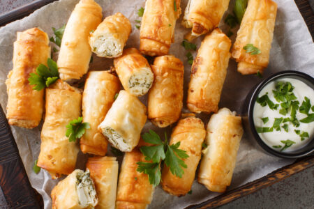 Phyllo Feta Rolls Recipe Image